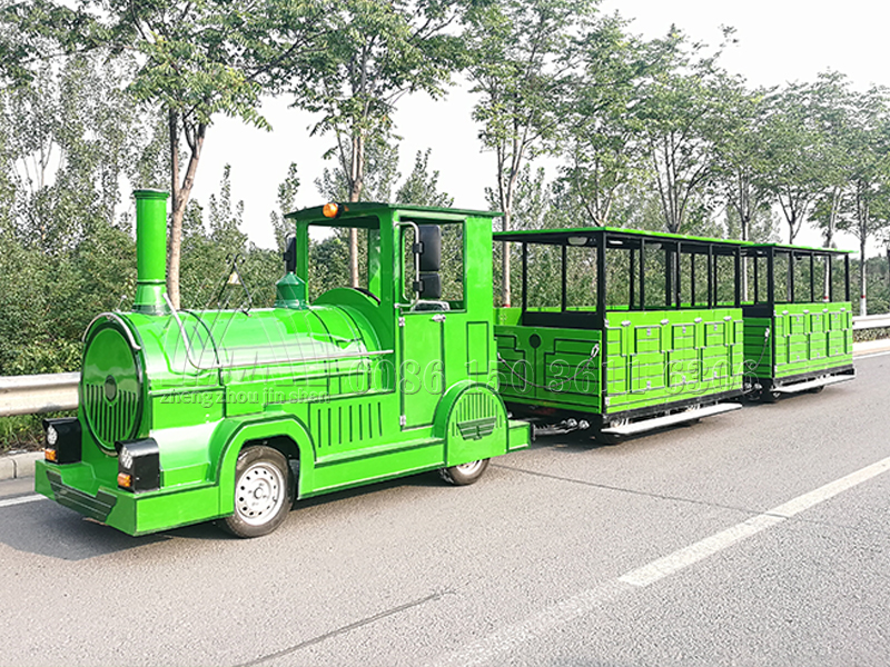 Customized Green Trackless Train