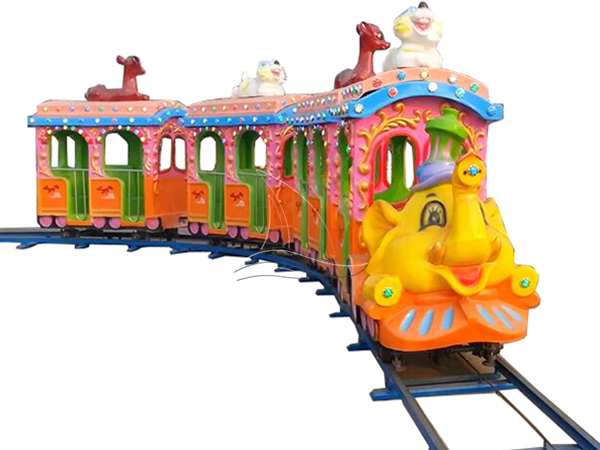 Elephant Children Track Train