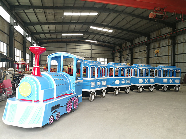Blue Trackless Train for Sale