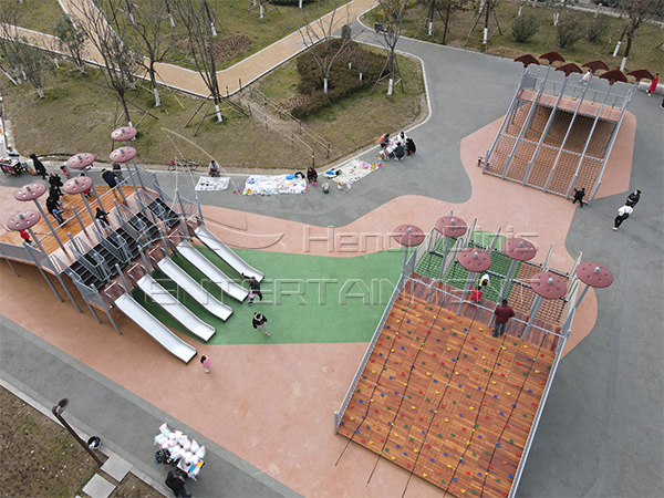 Outdoor Playground Climbing Slide